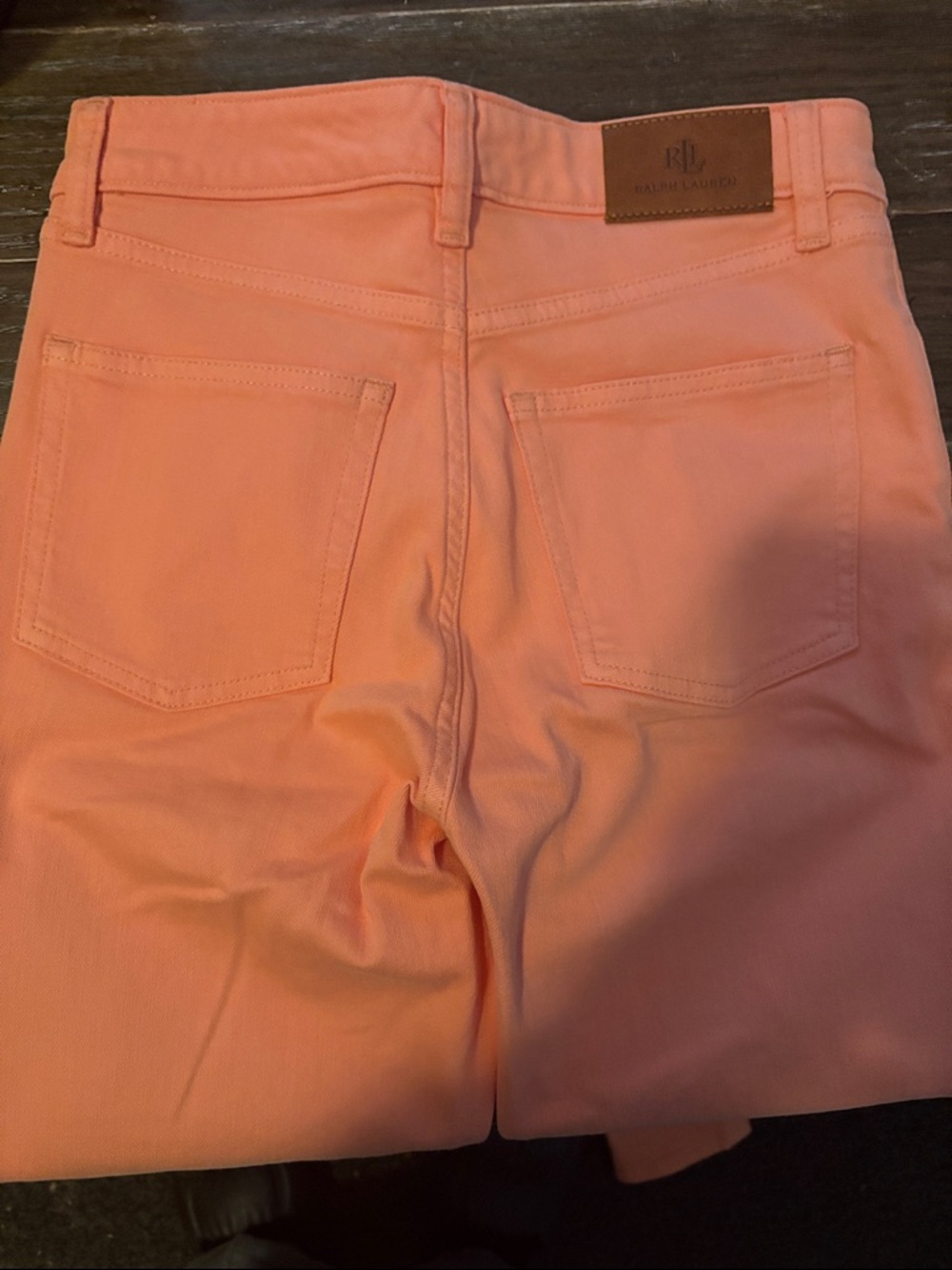 Ralph Lauren Peach Coral Back-Pocket Denim
